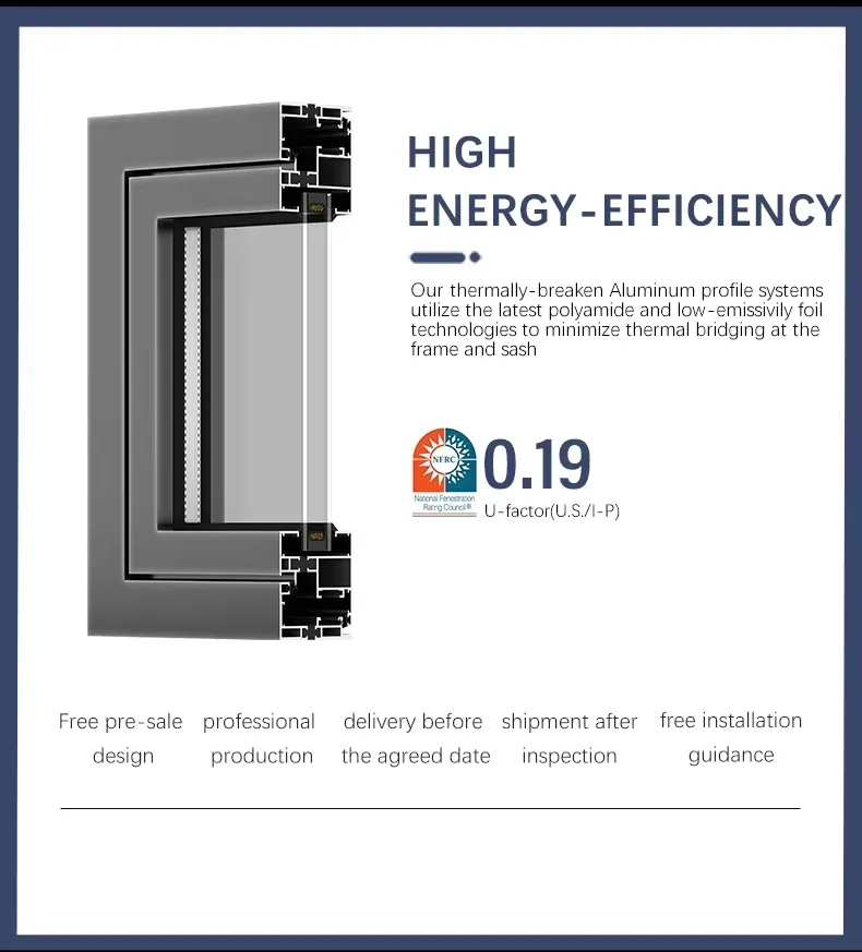 Jendela Aluminium Jembatan Runtuh, Jendela Soundproof, Penutup yang Baik 5