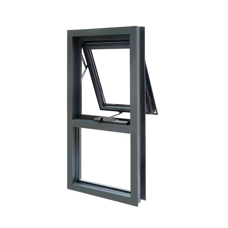 Modern Airproof Bottom Awning Jendela Insulasi Panas Rumah Aluminium Jendela Untuk Balkon 7