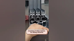 Sistem profil aluminium untuk jendela geser