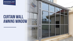 Outdoor Hurricane Impact Aluminium Frame Tempered Glass Building Curtain Wall Awning Windows#windows