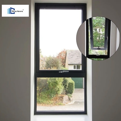 Anti Pencurian Aluminium Top Hang Jendela Double Kaca Tempered Kaca Jendela