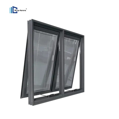 Hurricane Proof Vertical Opening Window Aluminium Chain Winder Awning Window Dengan Louvres