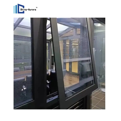 Rumah Modern Top Hang Windows Kaca Ganda Aluminium Awning Jendela
