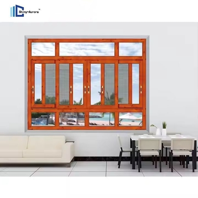 Impact glazing Lantai ganda kaca tempered jendela OEM Custom Made Aluminium jendela