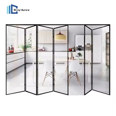 Heavy Duty Aluminium Bifold Glass Door Waterproof Aluminium Sliding Folding Door