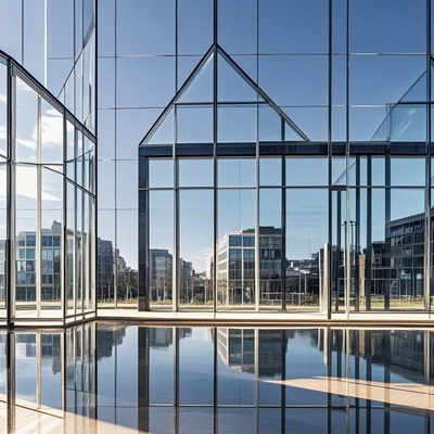 Waterproof Soundproof Tempered Glass Curtain Wall Hurricane Proof Untuk Pesawat Standar