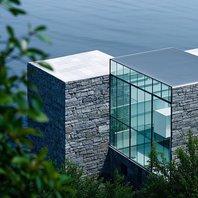 Bingkai tersembunyi Low E Glass Curtain Wall Waterproof Windproof Soundproof