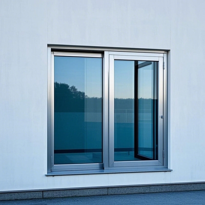 Modern Sliding Open Putih Aluminium Jendela Soundproof Dengan Multi Point Lock