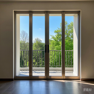 Customized Aluminium Pintu Lipat Waterproof Glass Toughened Pintu Geser