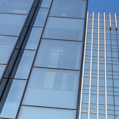 6mm-12mm Tempered Glass Curtain Wall Sound Insulation Tahan Angin