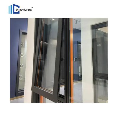 Jendela Awning Kaca Ganda Tergantung, Jendela Badai Aluminium Custom