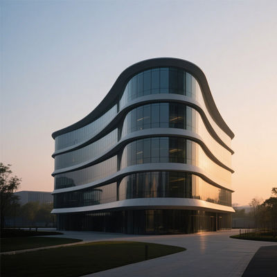 100mm Aluminium Unitized Curtain Wall dengan Double Glazed Glass