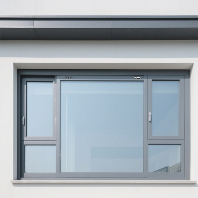Jendela Geser Aluminium Modern Rangka 2.0mm Dilapisi Bubuk Putih